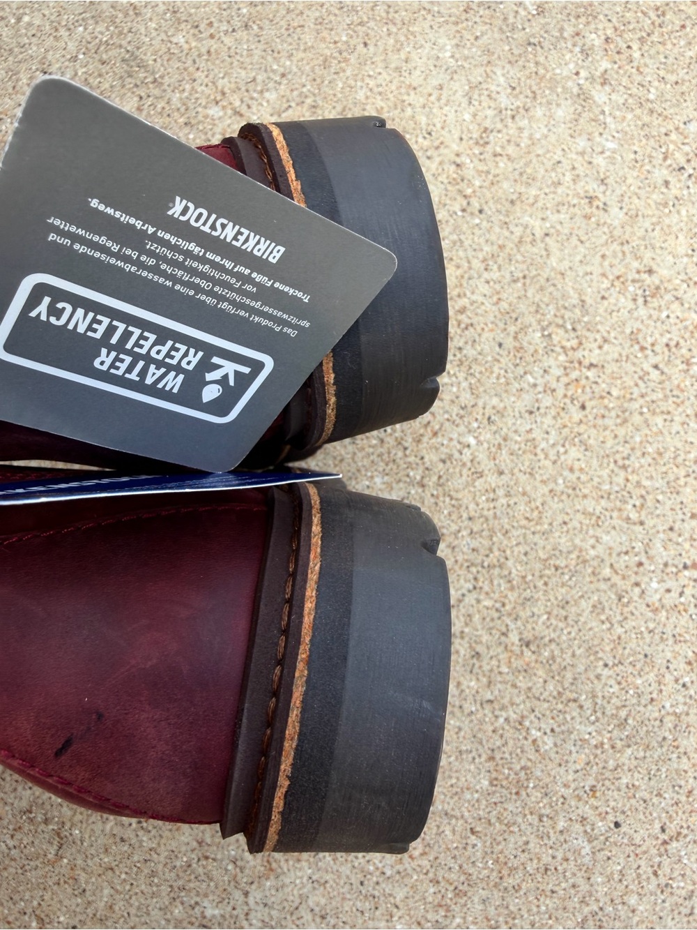 Birkenstock 38 100% Leather Red Boots New - Picture 5 of 6